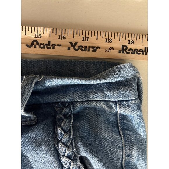 Old Navy Jeans Womens Size 16 Regular The Diva Wide-Leg Light Wash Denim Braided - Picture 3 of 13